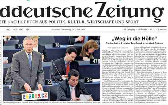 Sueddeutsche Zeitung 26.3.2009, klik pro vt obrazovku