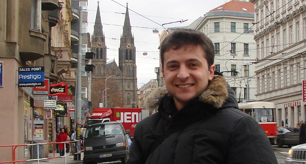Volodymyr Zelenskyj v Praze jako turista 2009